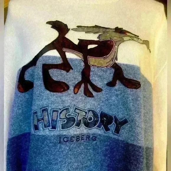 Vintage Iceberg History Road Runner Mens Sweater XXL. Good cond
Made in Italy - Picture 4 of 15